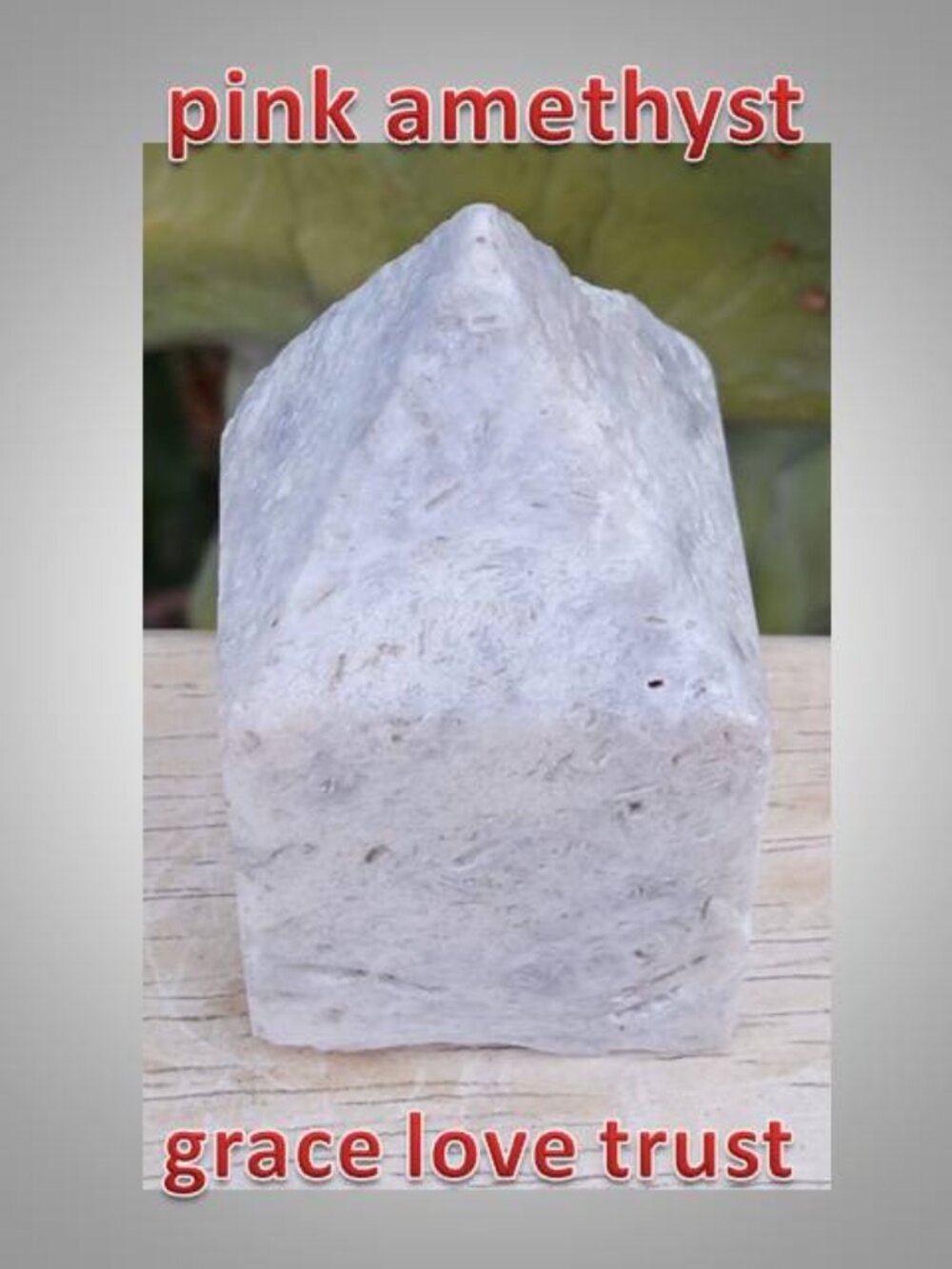 Pink Amethyst free form tower stone rock crystal 01